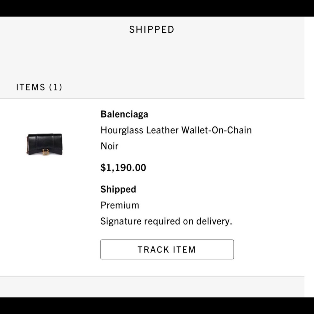 Balenciaga Hourglass Wallet on Chain - Picture 5 of 5